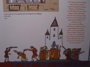 Entertaining cartoons illustrate the history of the Abbey